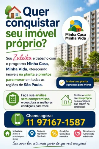 Consultora Imobiliária do Programa minha casa minha vida / *Imóveis na planta ou prontos