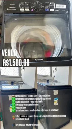 Máquina de lavar roupa PANASONIC 12kg