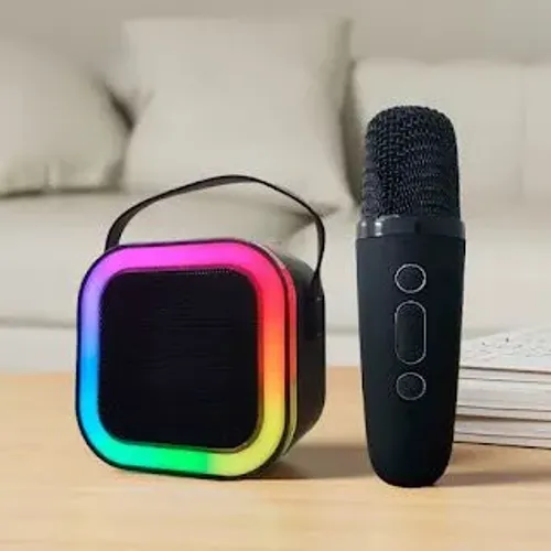 Caixa Bluetooth Karaoke com Microfone Sem Fio
