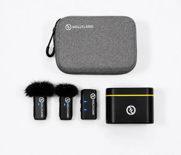 Microfone Sem Fio Hollyland LARK M1 Duo Original - Kit Completo