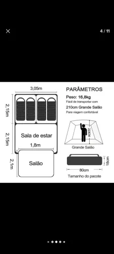 Barraca Joyfox 12-15 pessoas