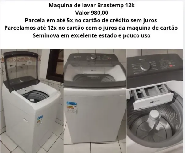 Máquina de lavar Brastemp 12kg