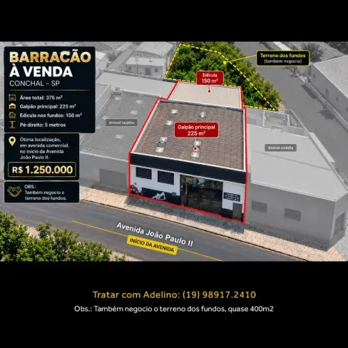 Barracão à venda em Conchal SP