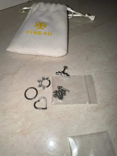 Kit de Piercings em Titânio com Zircônia 