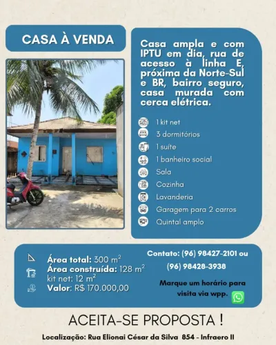 Vende-se casa 170.000,00