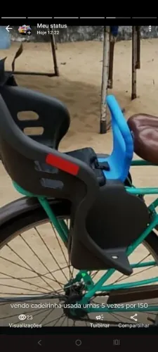 cadeirinha de bicicleta traseira semi nova