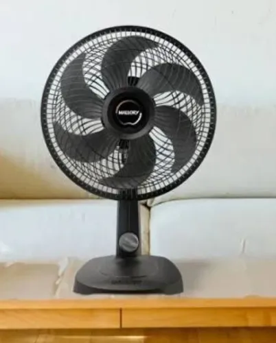 Ventilador Mallory preto 30 cm turbo 220V