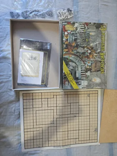 Jogo Tabuleiro Aventuras Heróicas IDD Miniaturas 1991 - leia o anuncio