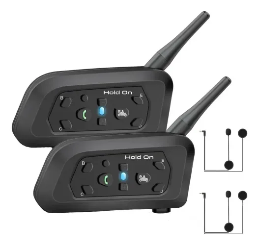 2 intercomunicador V6 PRO 1200 Capacete Bluetooth Hold On