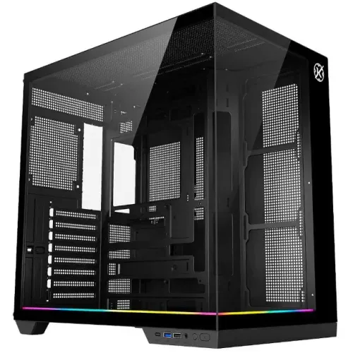 Gabinete Gamer Kalkan Skye RGB preto sem fan