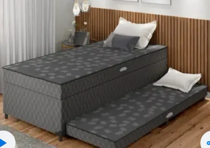 Vendo Cama Box solteiro com Cama auxiliar e Baú