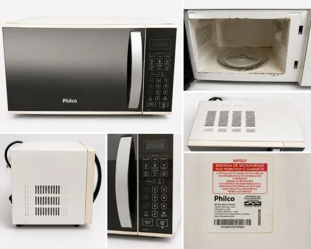 Micro-ondas Philco 21L Espelhado 220V - Funcionando