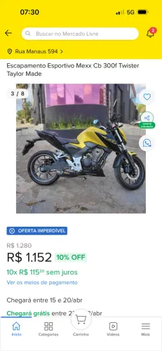 Escapamento cb300f