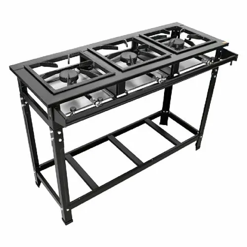 Fogão industrial 3 bocas de ferro fundido, NOVO, garantia, ALTA pressão e entrega GRÁTIS*