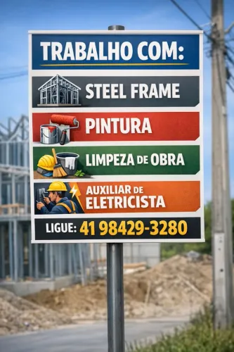 Pintor , e auxiliar de construção e eletricista