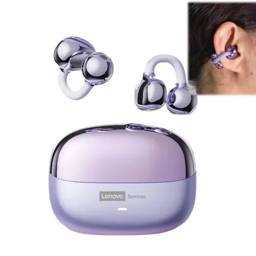 Fone de Ouvido Bluetooth V6.0 Earclip, Condução Óssea, Lilás - Lenovo  em São Luís ma