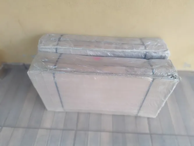 NOVO NA CAIXA: Conjunto 8 Cadeiras Tókio Estofadas - Marrom e Preto<br>