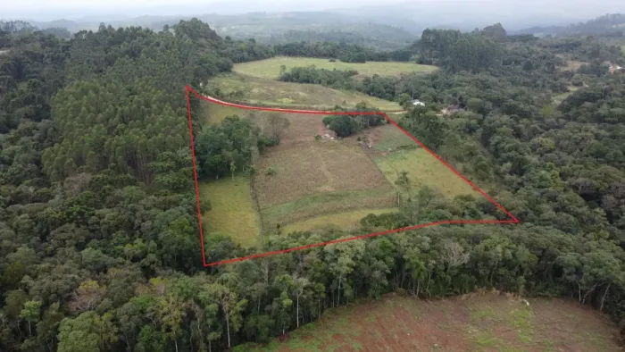 Chácara formada Santa Cruz Campo Largo 24.200m² ou 1 alq., casa, lavoura, tanque,cachoeira