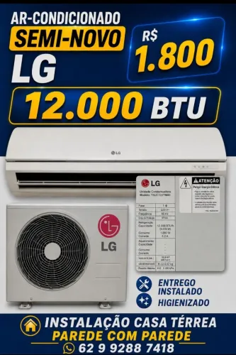 Ar condicionado LG 12.000 BTU. Entrego instalado e higienizado