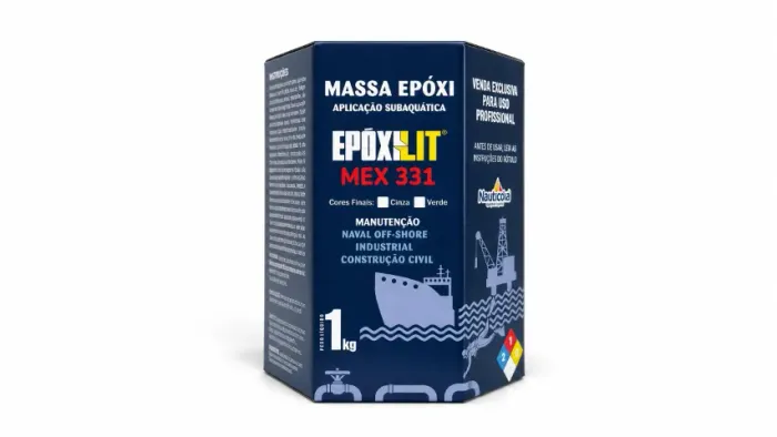 Cola Epoxilit MEX 331 1kg - Seca e Veda Até Debaixo D'Água