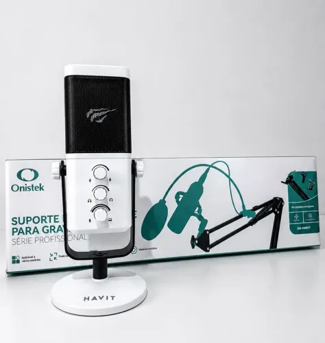 Microfone Havit GK65 + Suporte Articulado Onistek