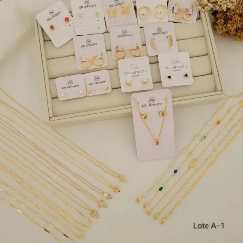 Lote de Semijoias Banhadas a Ouro 18k - Kit com 26 peças