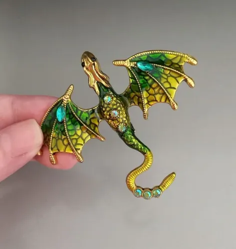 Broche de Dragão Verde (novo)