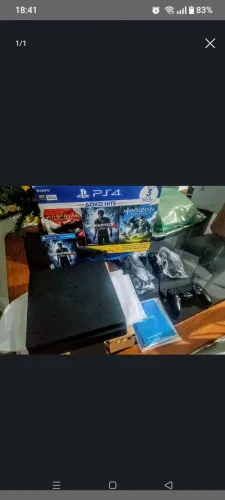 Ps4 slim 500 gb 1 controle+ jogos !