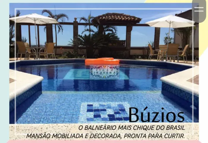 MANSÃO MOBILIADA E DECORADA PRONTA PARA CURTIR O BALNEÁRIO MAIS CHIQUE DO BRASIL, BÚZIOS.