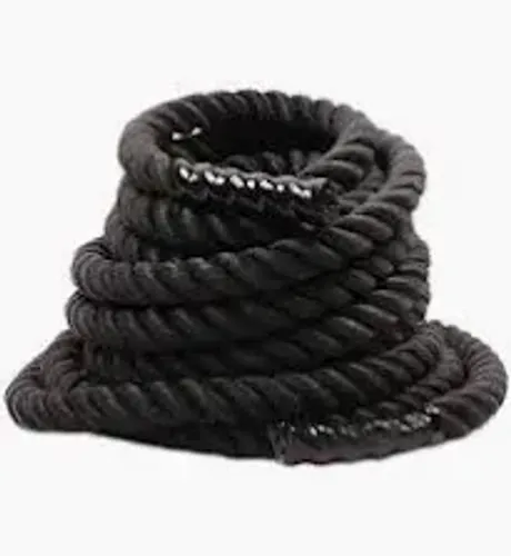 Corda Naval Preta 40 Mm 8 Mts Treino / Funcional / Academia