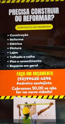 Pedreiro azulejista 