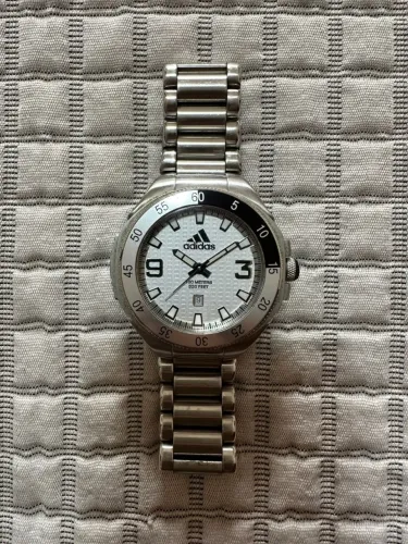 Relógio Adidas Aço Inox 100M - Pulseira Original - Muito Conservado