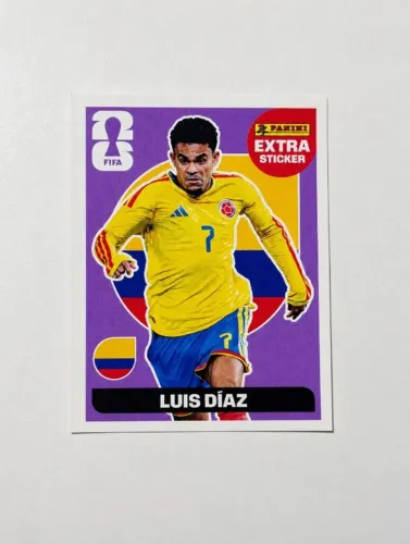 Figurinha Extra Legend Luis Díaz Roxa (Base) - Copa do Mundo 2026 Panini Original