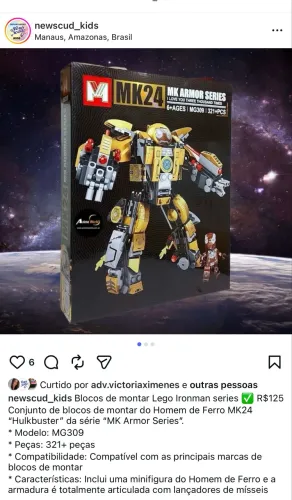 Blocos de montar Lego Ironman series