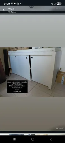 Maca com armário e escada e colchar, usados, aceito proposta