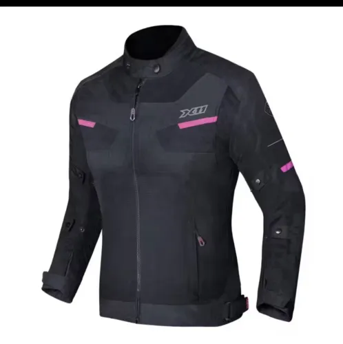 JAQUETA X11 FEMININA BREEZE / PRETO-ROSA / P - X11