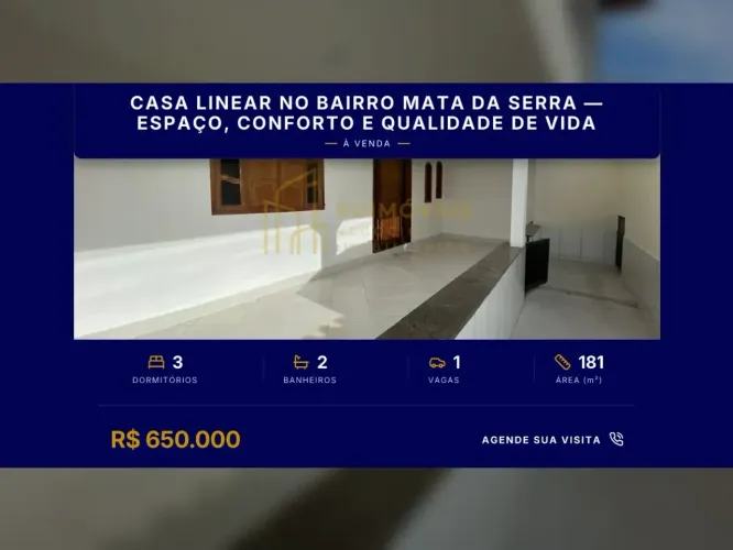 Oportunidade Única: Casa em Mata da Serra com 3 Quartos e Suíte!