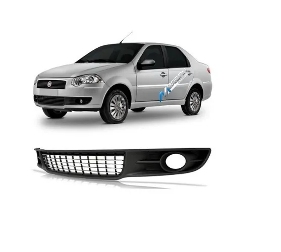 Moldura Grade Parachoque central Fiat Palio Siena 2008/2011 sem milha fdfd