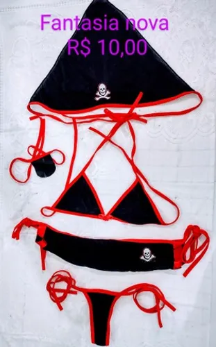 Fantasias sex R$ 10,00. Produto novo.