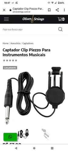 Capitador para violão novo