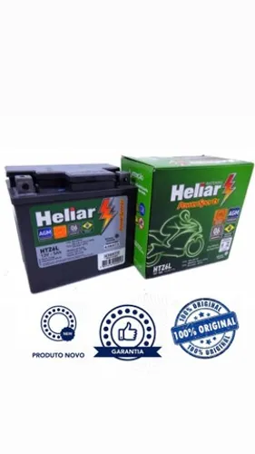 Bateria Moto HTZ6L 9 de cada 10 motos novas usam Heliar