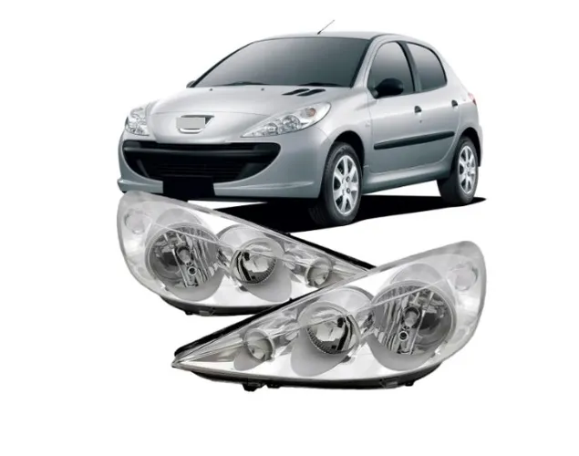 Farol Peugeot 207 Cromado Ano:2009/2014