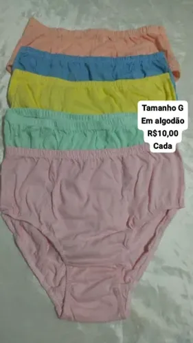 Calcinha em algodão tamanho G
