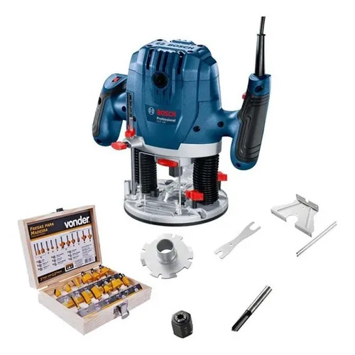 Tupia De Coluna Profissional 06-08mm 1300w Gof 130 Bosch Voltagem 110v + Fresa vonder