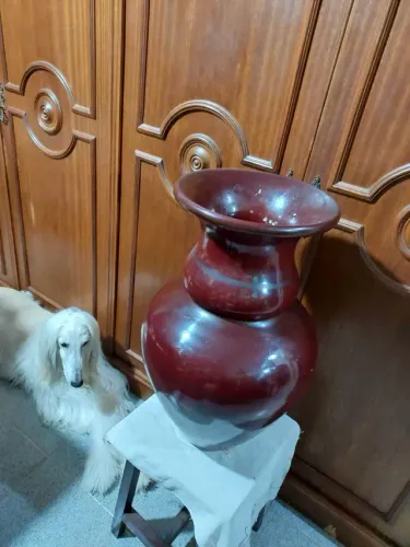 VASO POTE EM CERÂMICA ESMALTADO