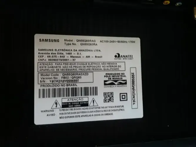 Smart Tv Samsung 55" Tela quebrada