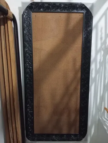 moldura para espelho luxo na cor preto brilhante incrível 15ctm moldura