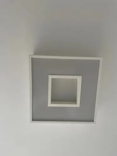 Luminária plafon quadrada branca