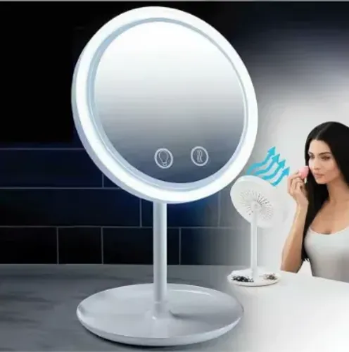 Espelho Com Led E Ventilador Iluminação Para Make Aumento 5x z895