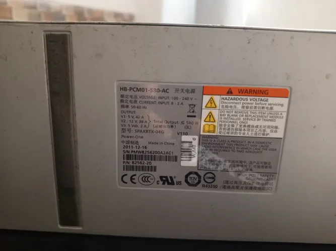 Fonte IBM 580W Storage V7000 HB-PCM01-580-AC 85Y6074 85Y6074
